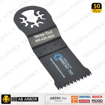 Versa Tool AB50C 35mm Japan Cut Tooth HCS Multi-Tool Saw Blades 50/Pk Fits Fein Multimaster, Dremel, Bosch, Craftsman, Ridgid Oscillating Tools