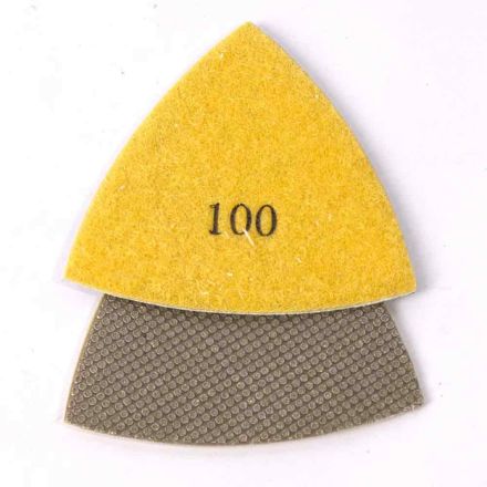 Specialty Diamond MB1S-Multimaster 100g Electroplated Triangular Diamond Polishing Pad for Oscillating Tools Compatible With Fein Multimaster