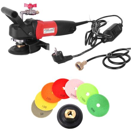 Hardin WVPOLSET220 4 Inch 220V Var Speed Polisher and 8 pc 4 Inch Diamond Polishing Pad Set (220 Volt is for Europe and parts of Asia and Central America)